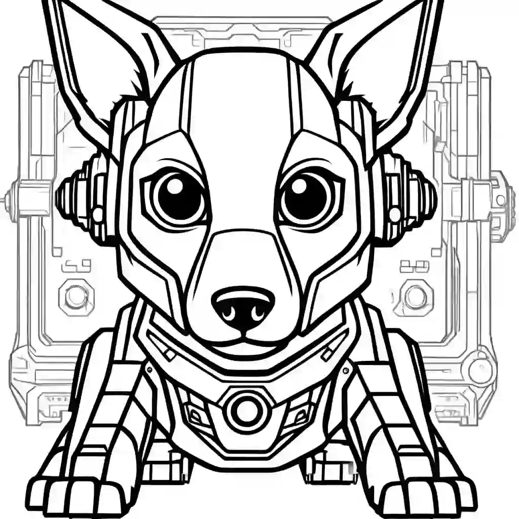 Robot Dog coloring pages